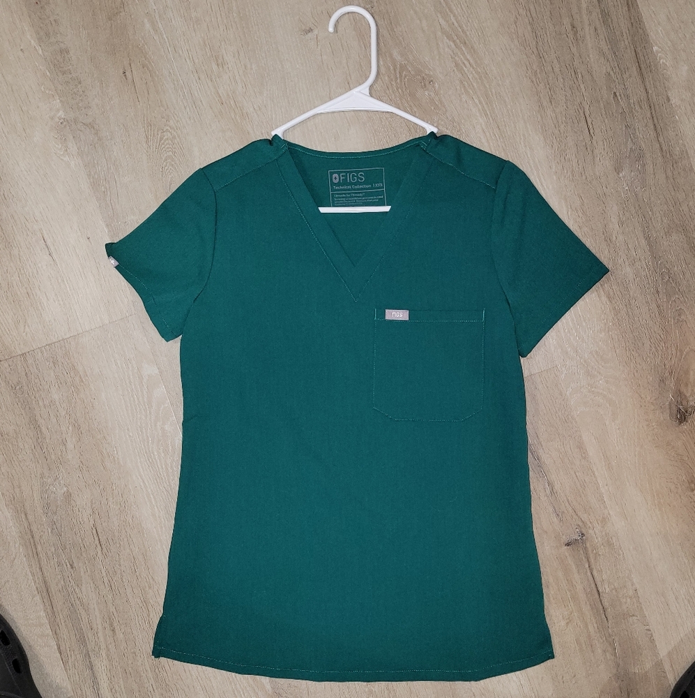 Figs Casma Top Hunter Green Xxs